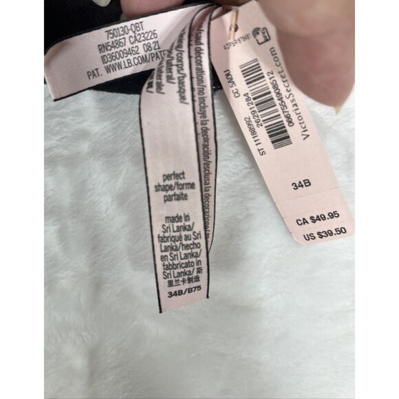 Victoria's Secret Perfect Shape Bra Animal Print Tan Black Size 34B NEW - Picture 5 of 9